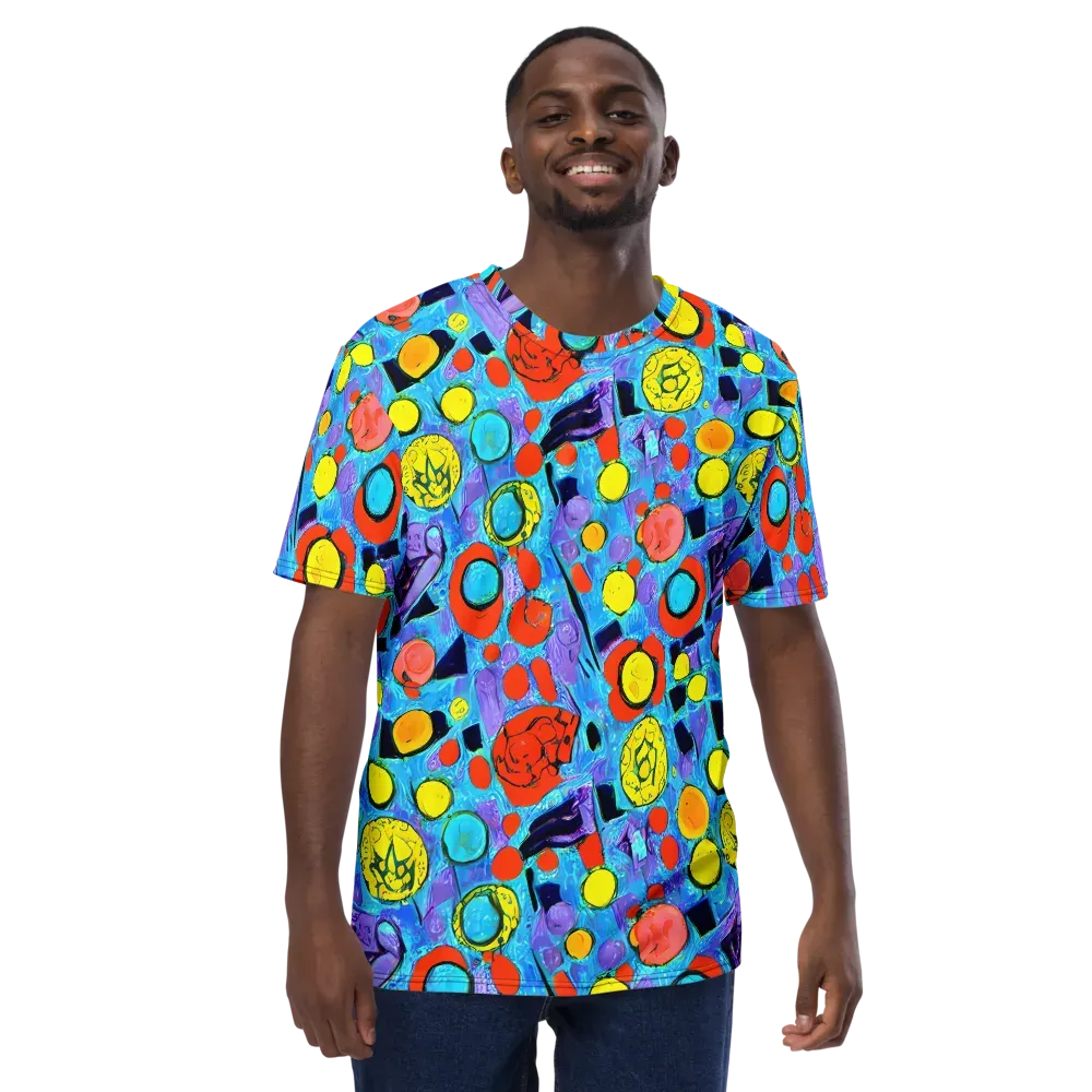 Cyan Carnival on Men's Crew Neck T-Shirt — Front