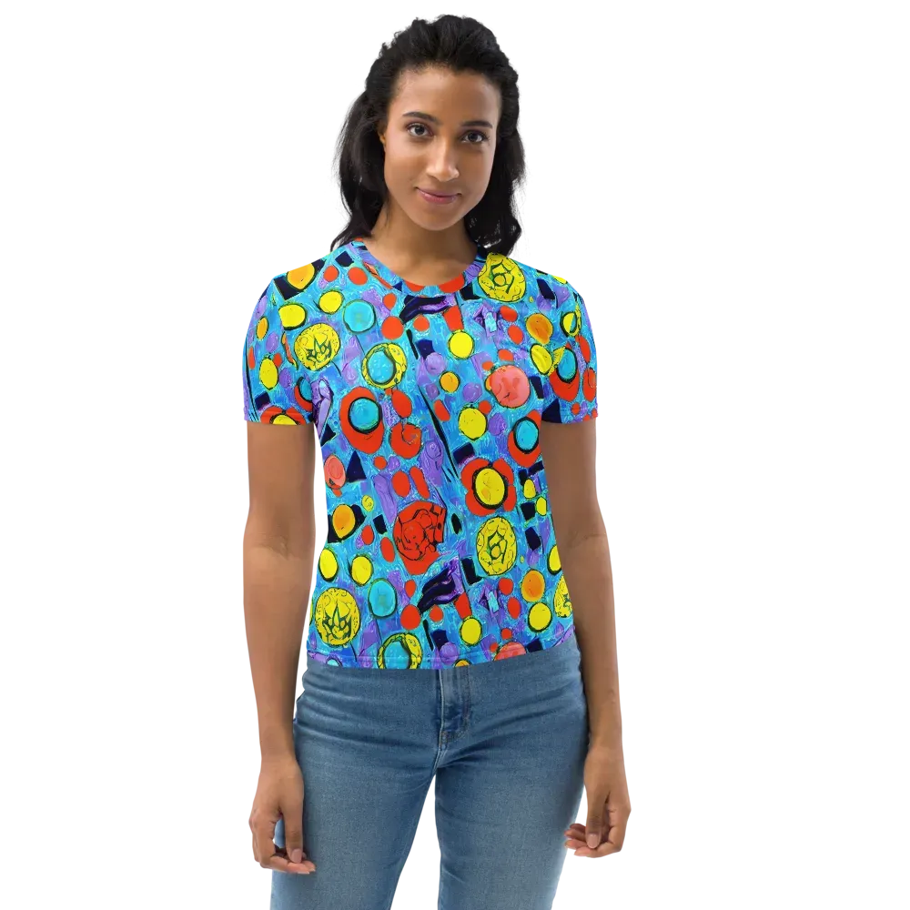 Cyan Carnival on Women's Crew Neck T-Shirt — Front