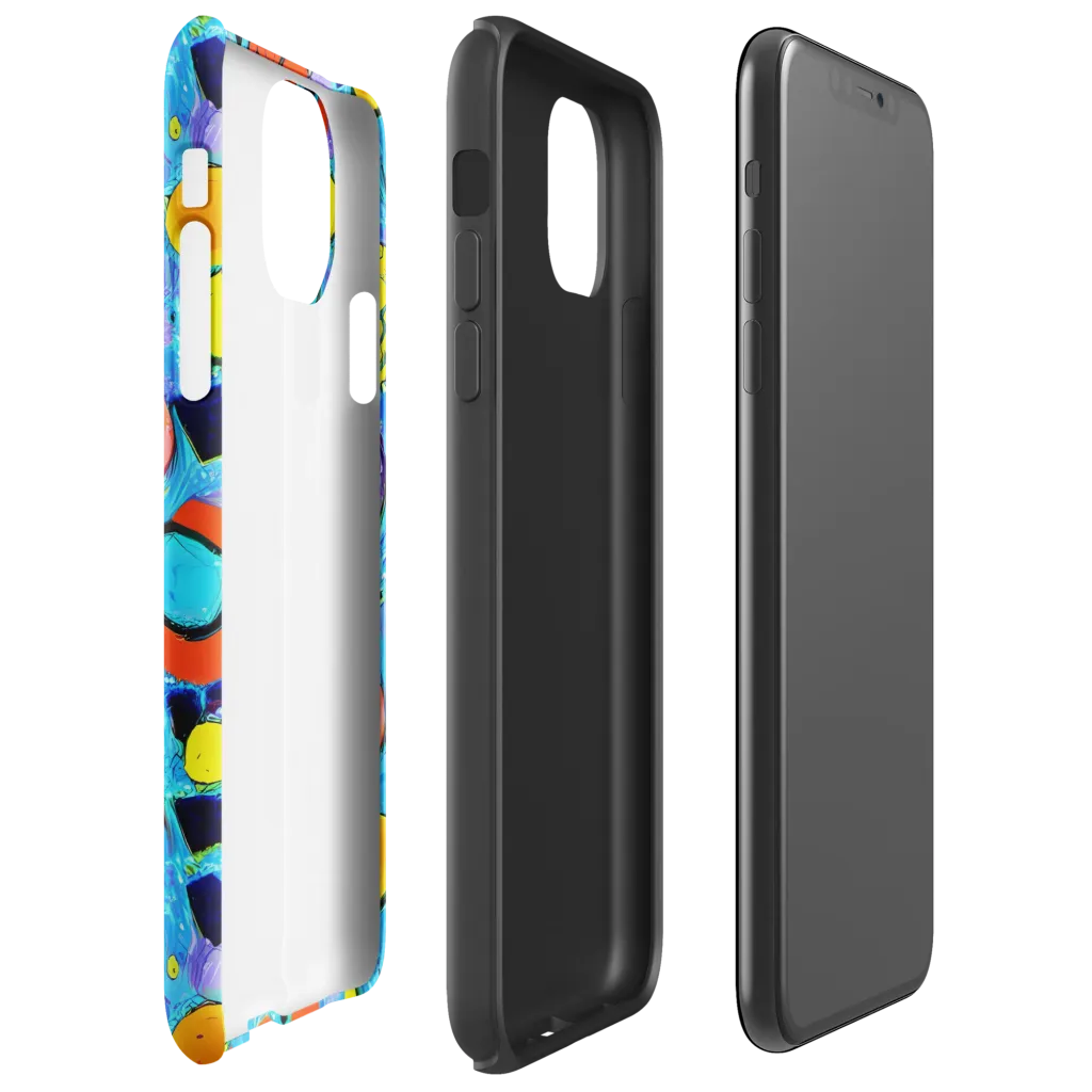 Cyan Carnival on Tough Case for iPhone® — Right