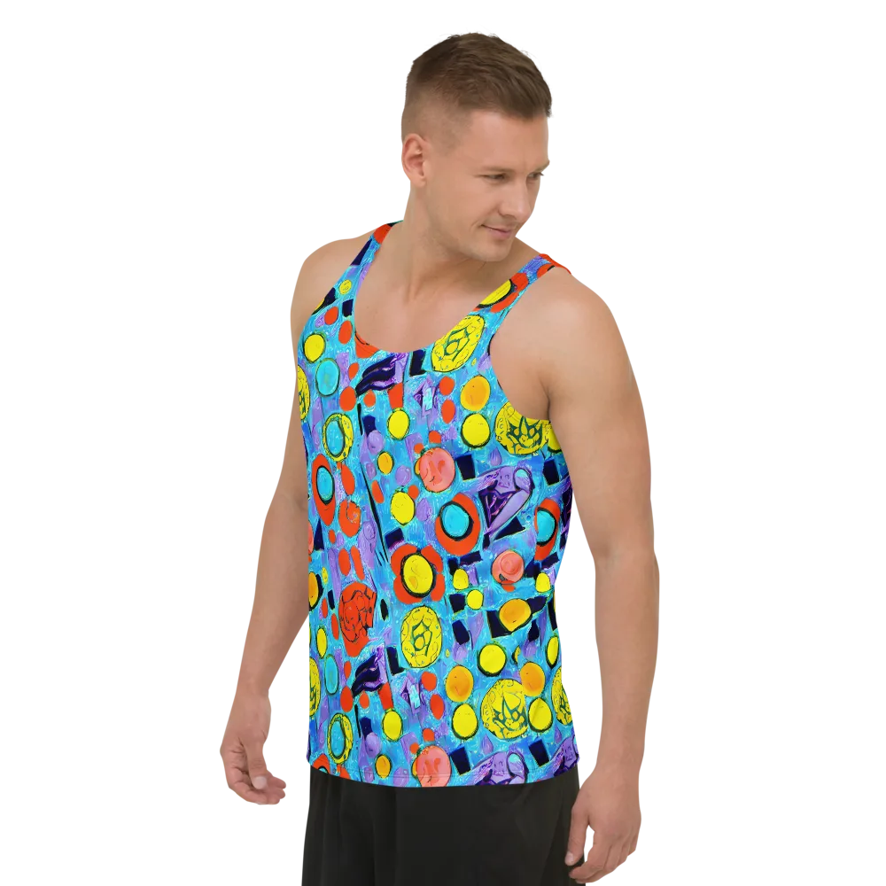 Cyan Carnival on Men's Tank Top — Left Front