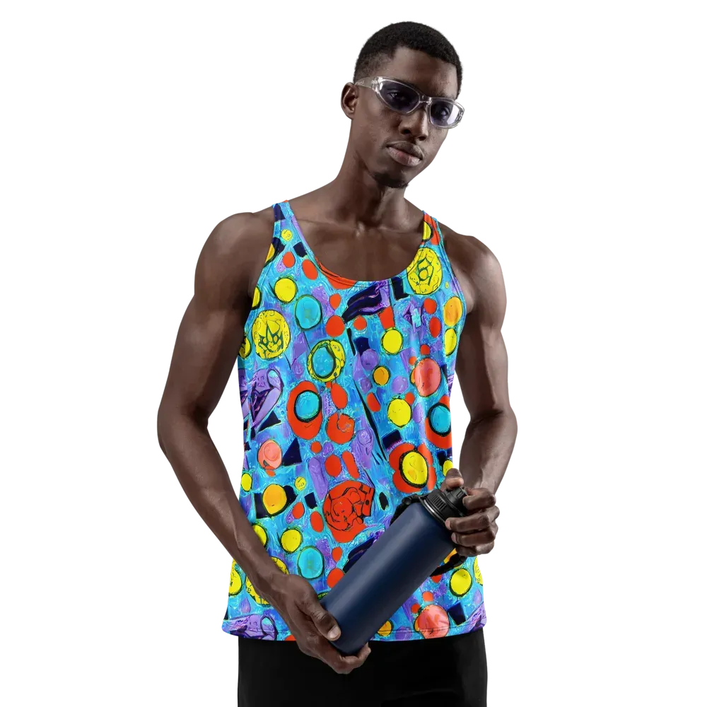 Cyan Carnival on Men's Tank Top — Front