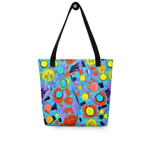 Cyan Carnival on a Tote Bag