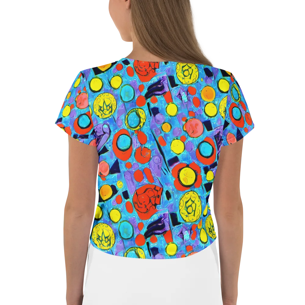Cyan Carnival on Crop Tee — Back