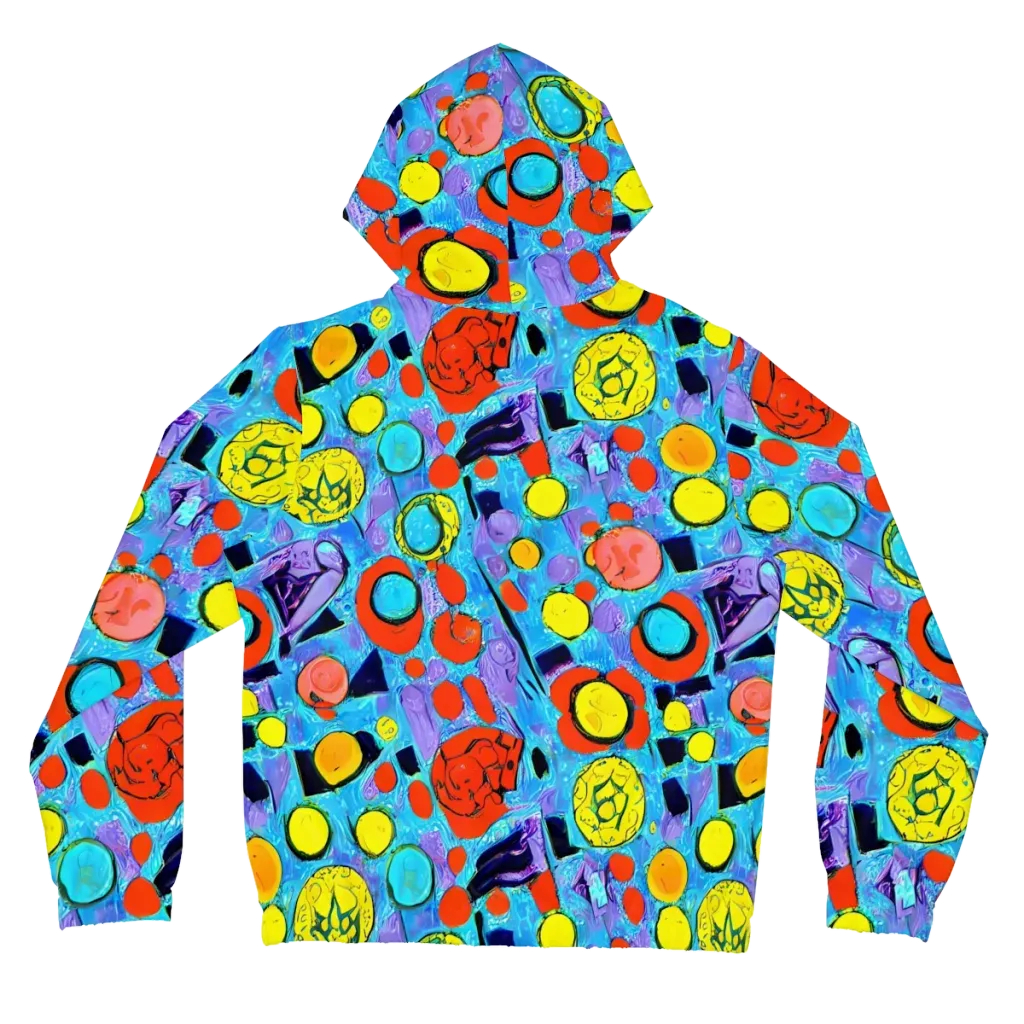 Cyan Carnival on Women's Full-Zip Hoodie — Back