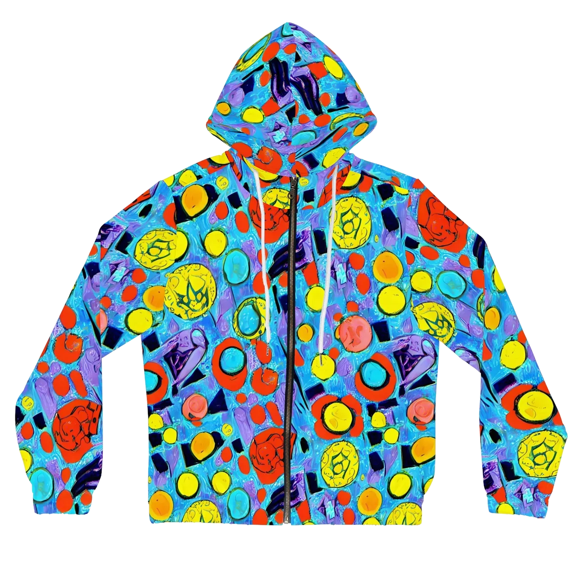 Cyan Carnival on Women's Full-Zip Hoodie — Front