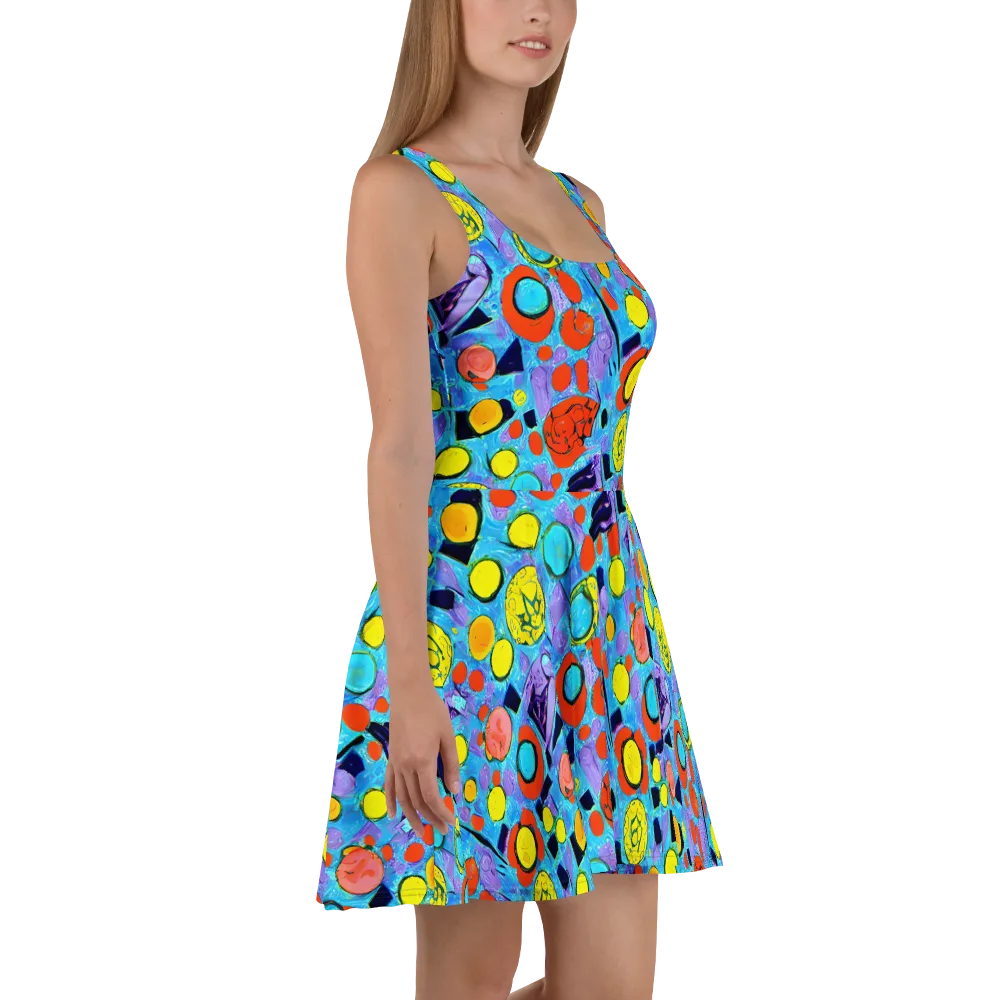 Cyan Carnival on Skater Dress — Right