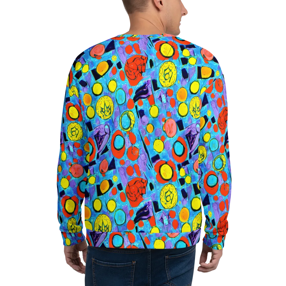Cyan Carnival on Sweatshirt — Back