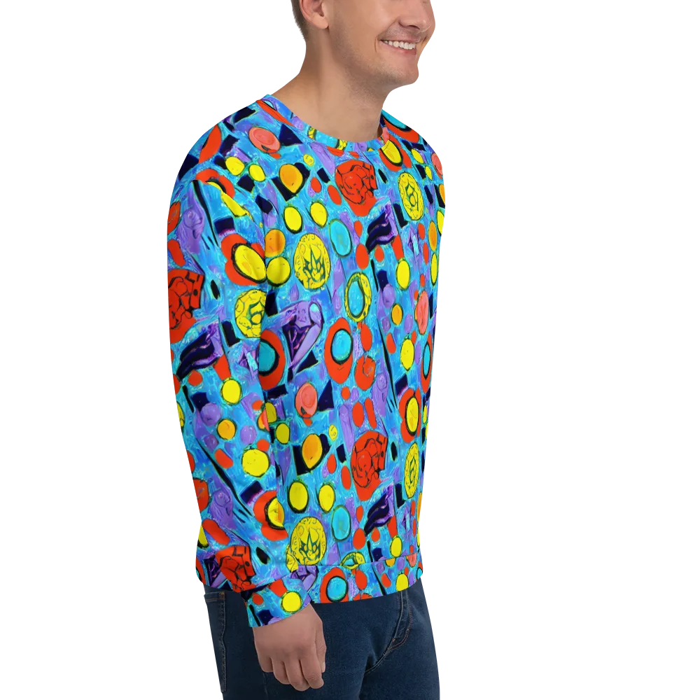 Cyan Carnival on Sweatshirt — Right Front