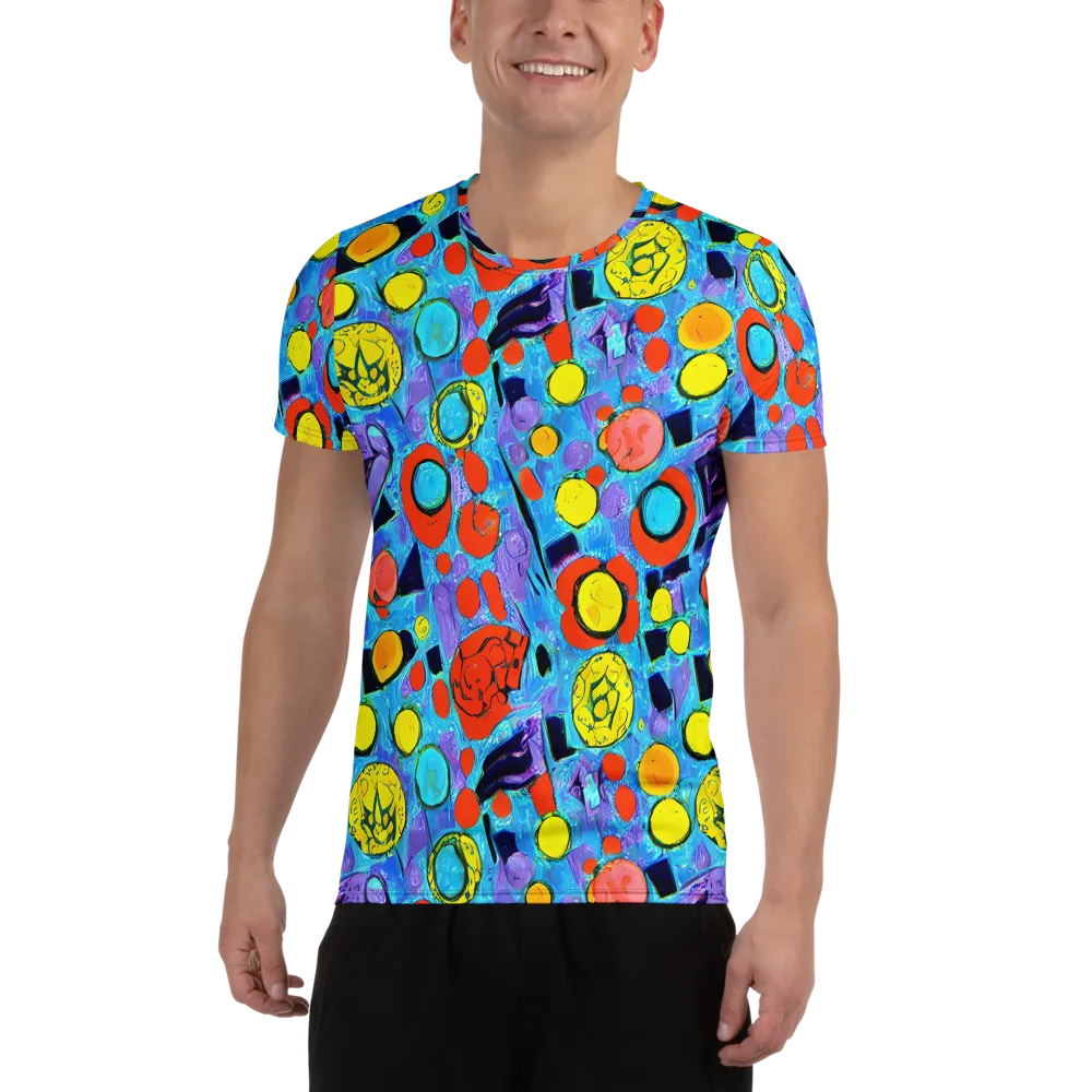 Cyan Carnival on Men's Athletic T-Shirt — Front