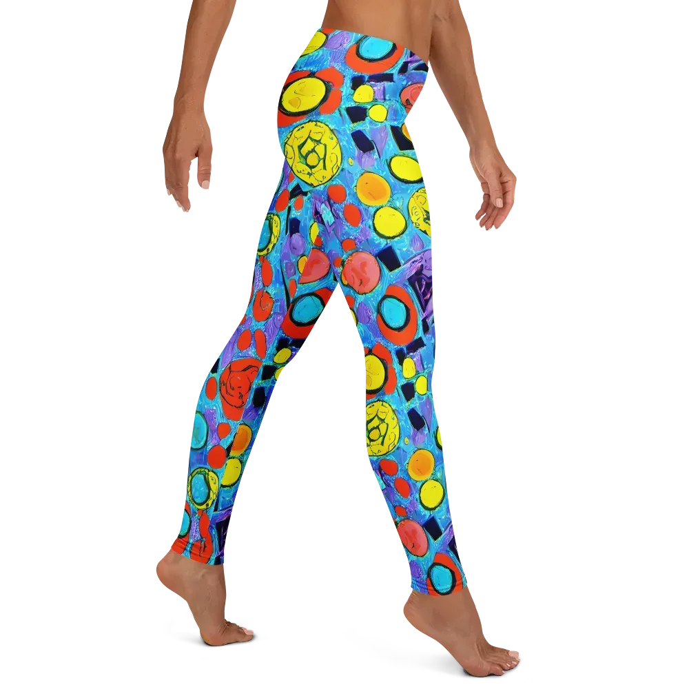 Cyan Carnival on Leggings — Right