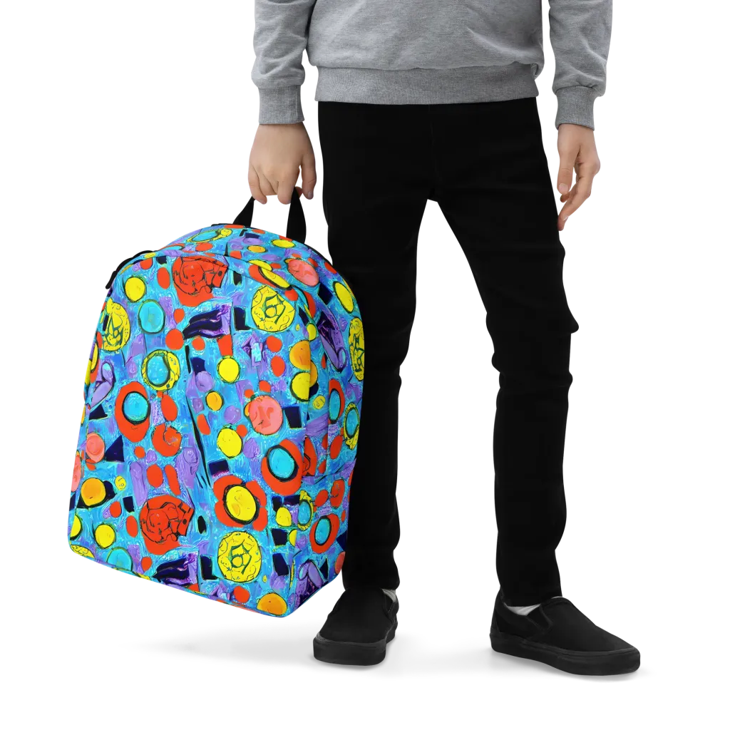 Cyan Carnival on Minimalist Backpack — Zoomed-in