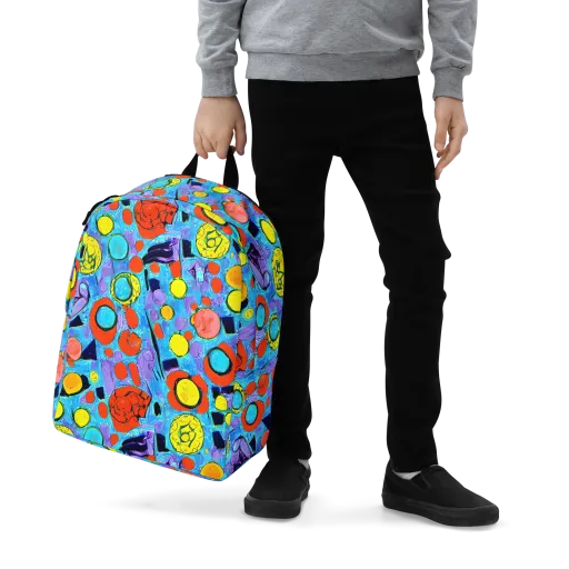 Cyan Carnival on a Minimalist Backpack