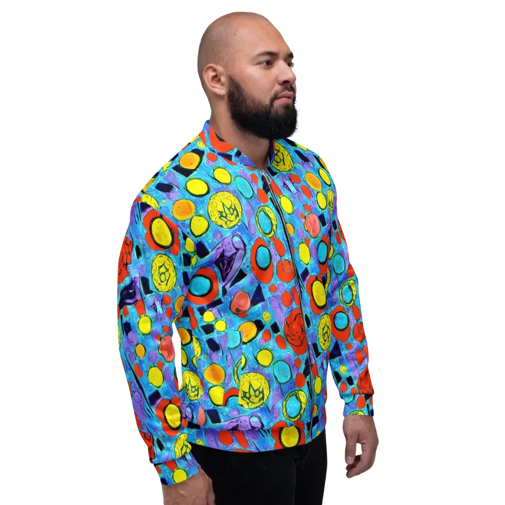 Cyan Carnival on Bomber Jacket — Right