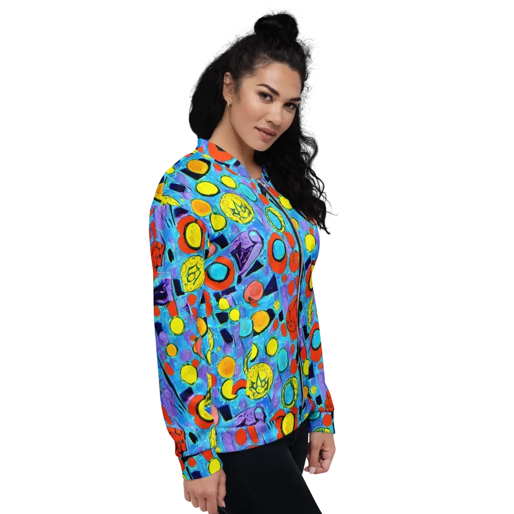 Cyan Carnival on Bomber Jacket — Right