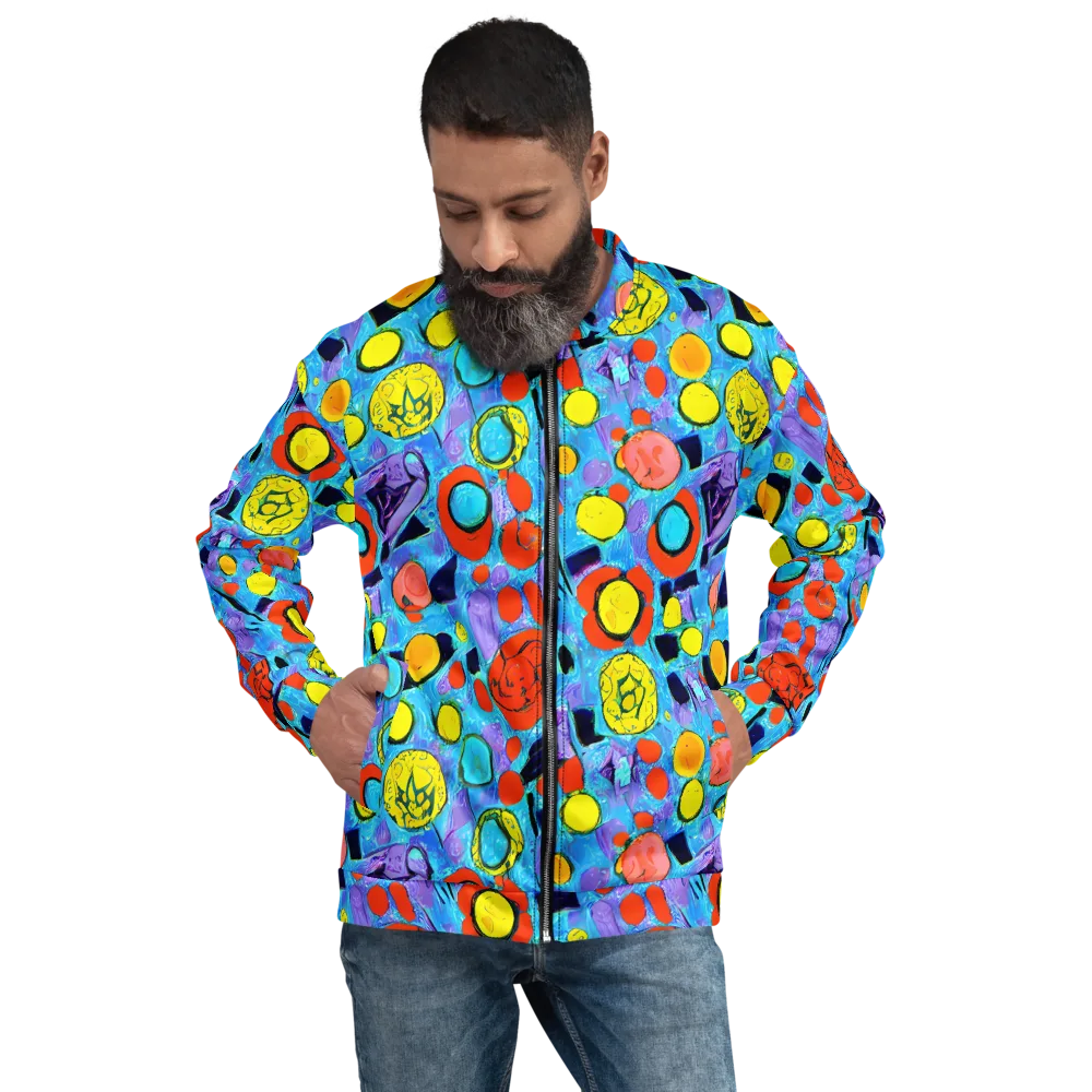 Cyan Carnival on Bomber Jacket — Front
