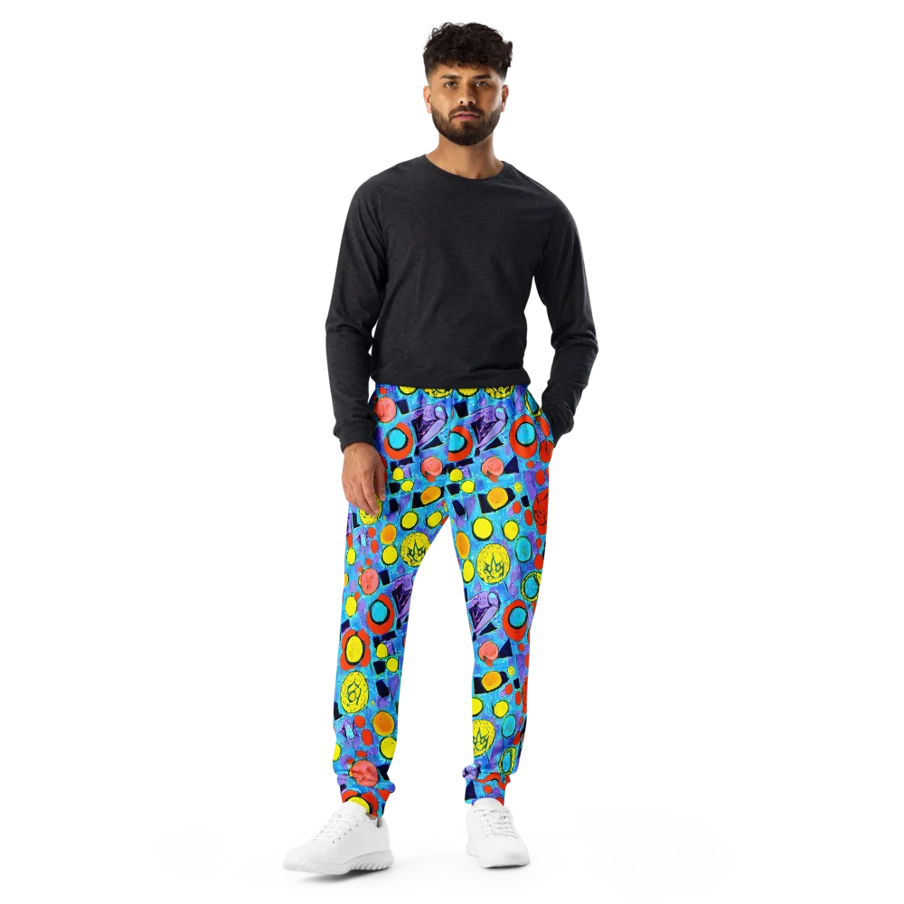Cyan Carnival on Men's Joggers — Front