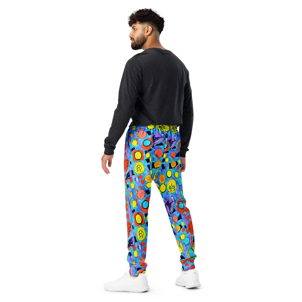 Cyan Carnival on Men's Joggers — Back