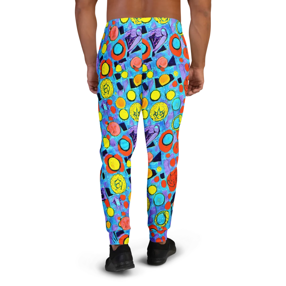 Cyan Carnival on Men's Joggers — Back
