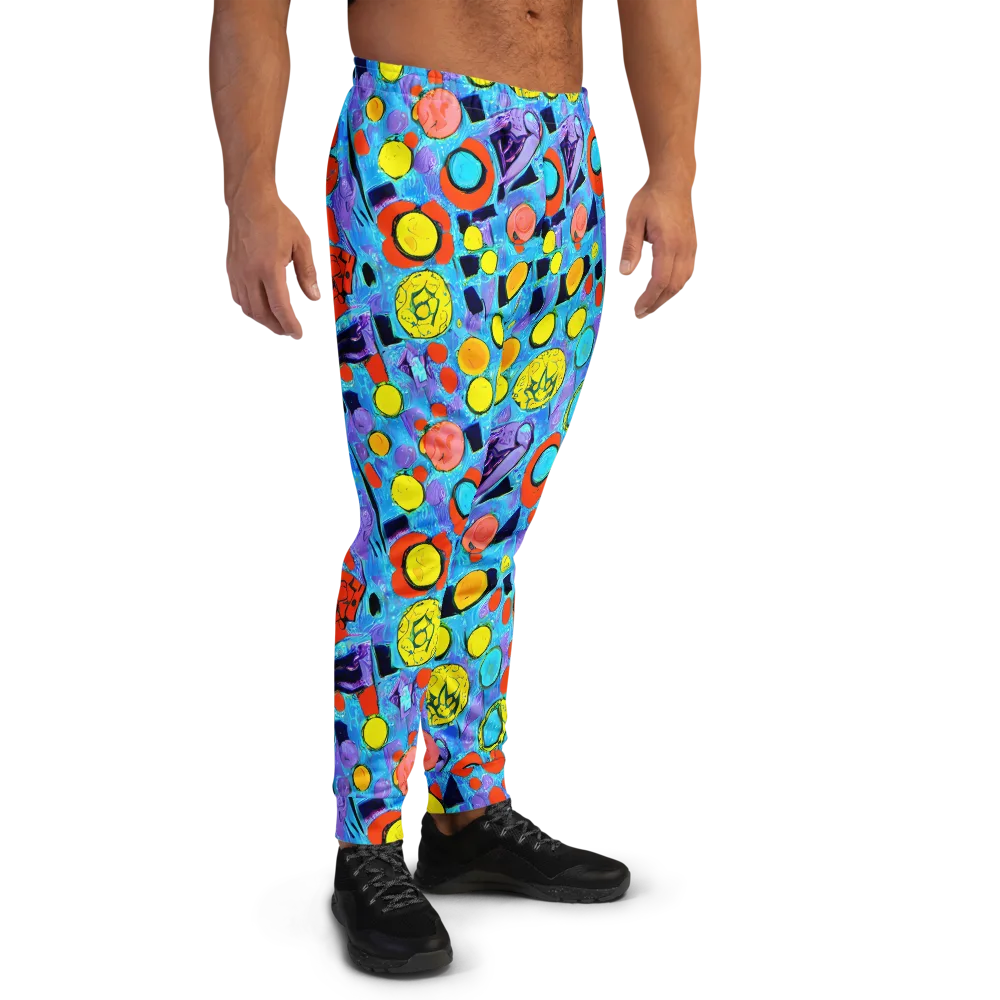 Cyan Carnival on Men's Joggers — Right