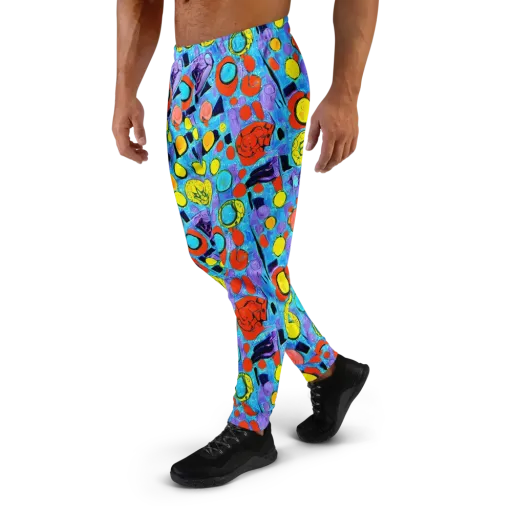 Cyan Carnival on a Men's Joggers