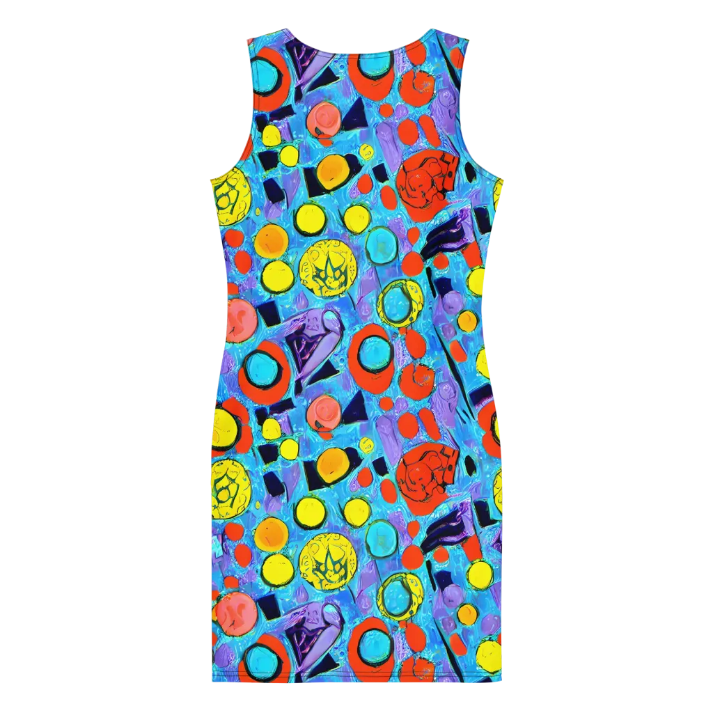 Cyan Carnival on Bodycon Dress — Back