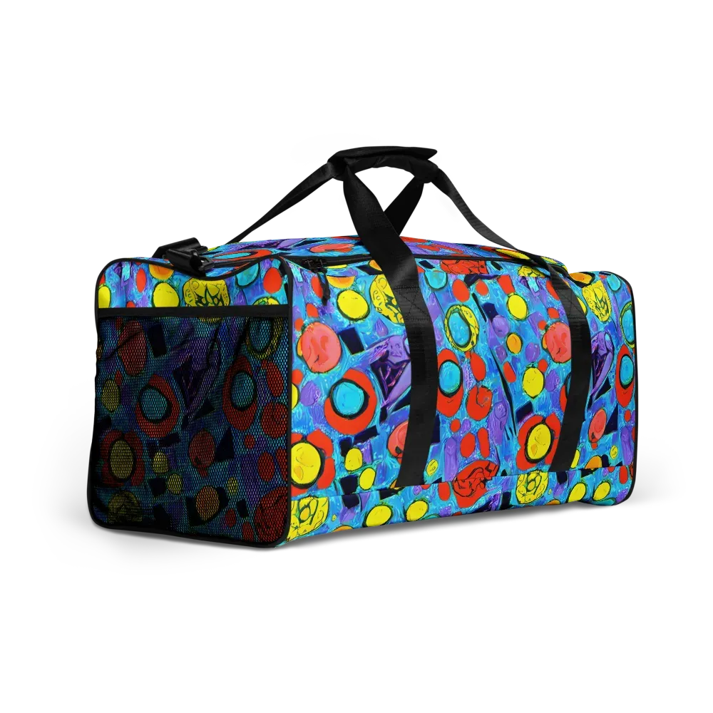Cyan Carnival on Duffle Bag — Right Front