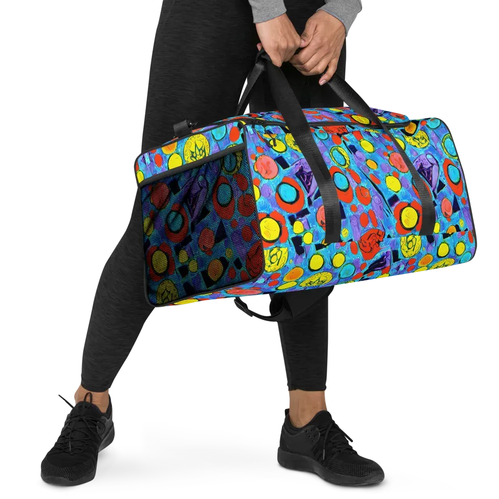 Cyan Carnival on Duffle Bag — Right Front