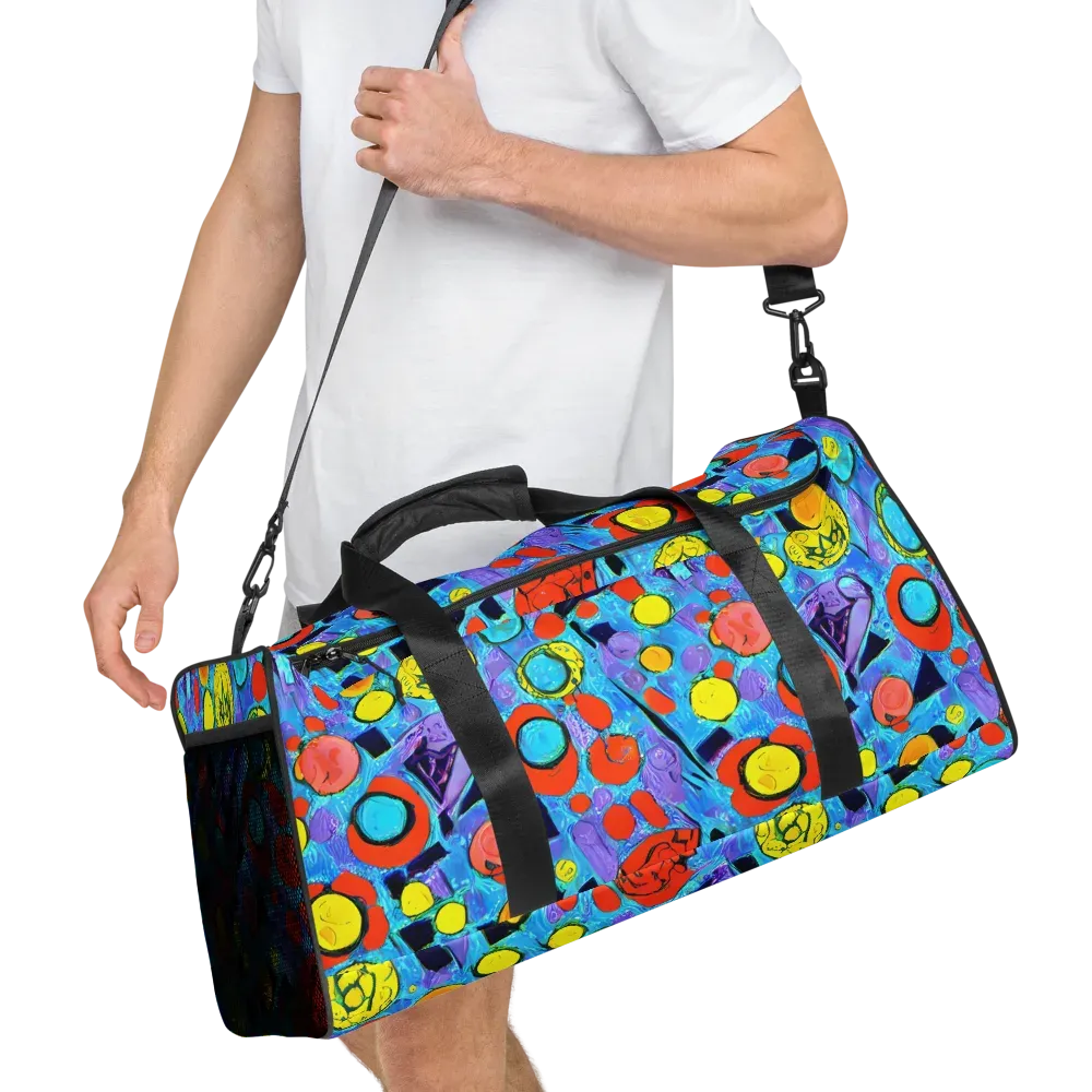 Cyan Carnival on Duffle Bag — Right Front