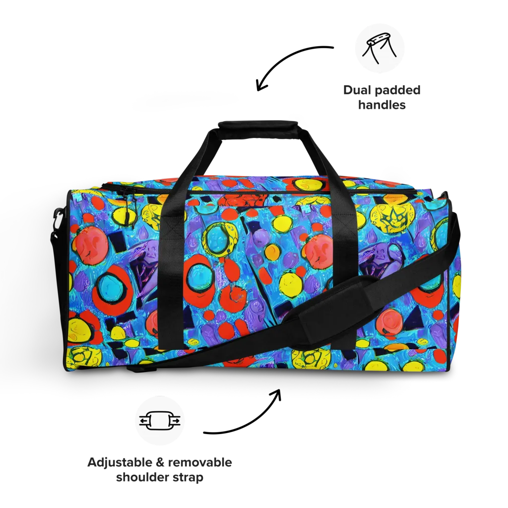 Cyan Carnival on Duffle Bag — Front