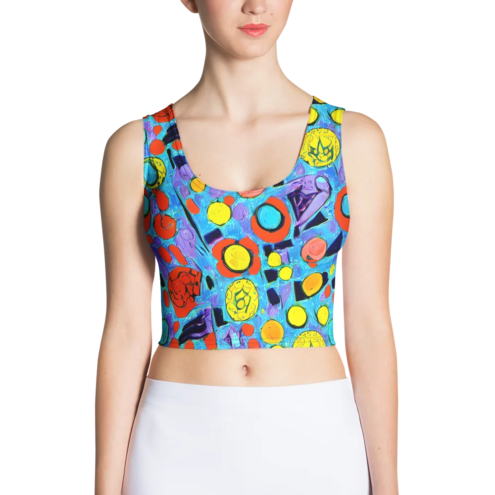 Cyan Carnival on Crop Top — Front