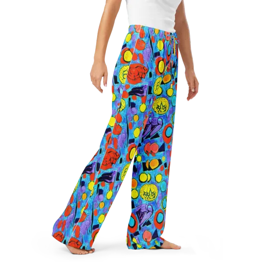 Cyan Carnival on a Women's Pajama Pants