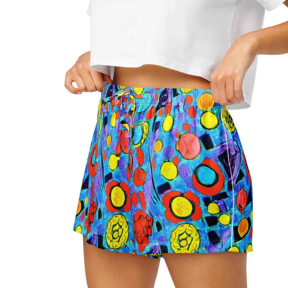 Cyan Carnival on Women's Pajama Shorts — Left