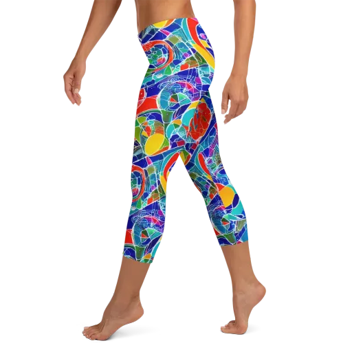 Vivid Fragment on a Capri Leggings