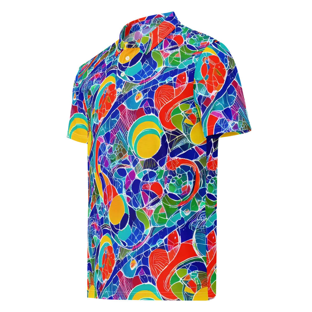 Vivid Fragment on Men's Slim Fit Polo Shirt — Left Front