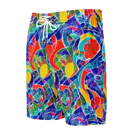 Vivid Fragment on a Men's Board Shorts