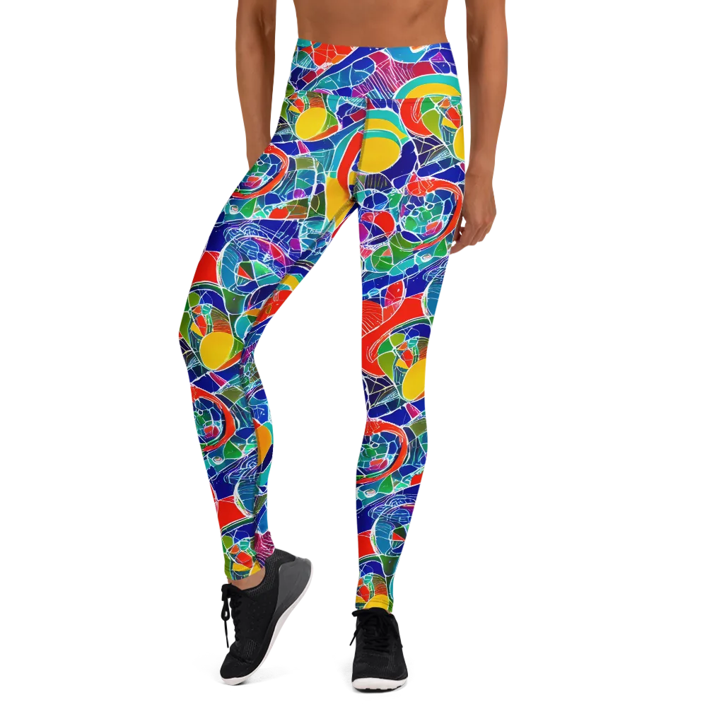 Vivid Fragment on Yoga Leggings — Front