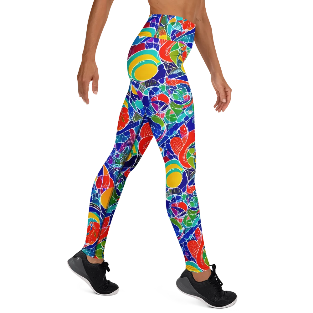 Vivid Fragment on Yoga Leggings — Right
