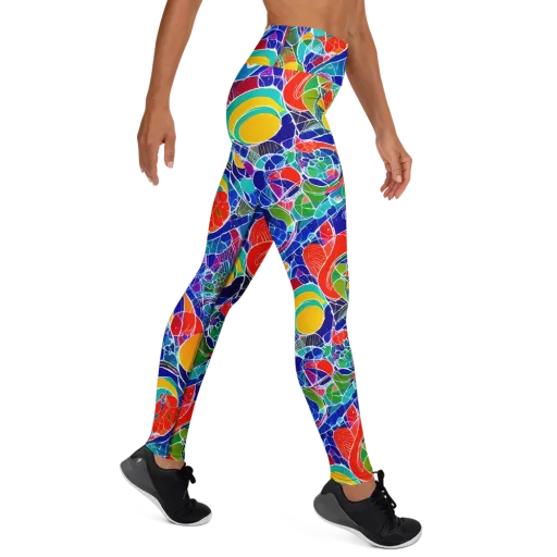 Vivid Fragment on a Yoga Leggings