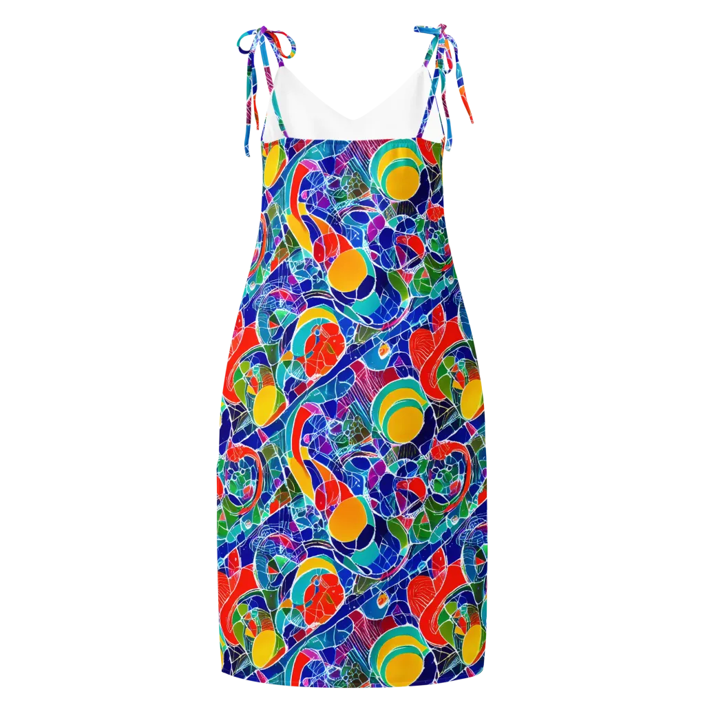 Vivid Fragment on Slip Dress — Back