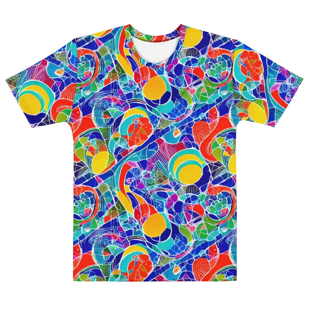 Vivid Fragment on Men's Cotton Crew Neck T-Shirt — Front