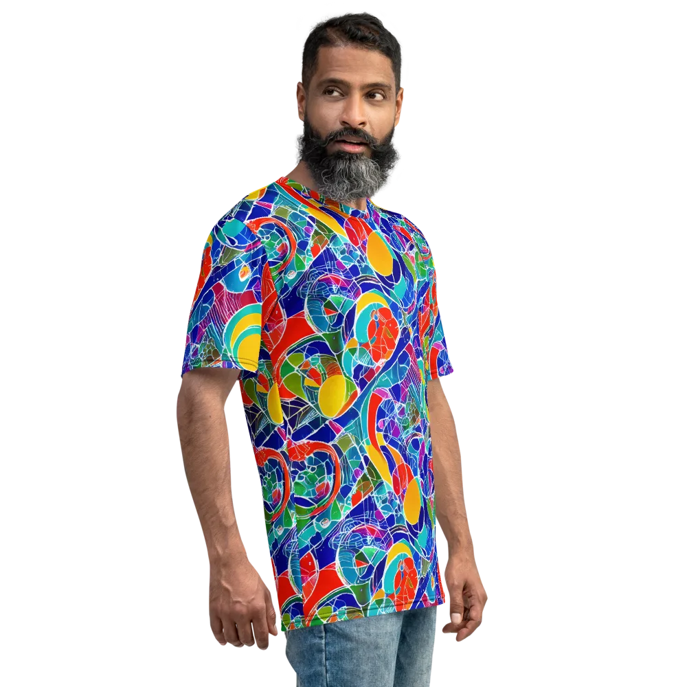 Vivid Fragment on Men's Crew Neck T-Shirt — Right