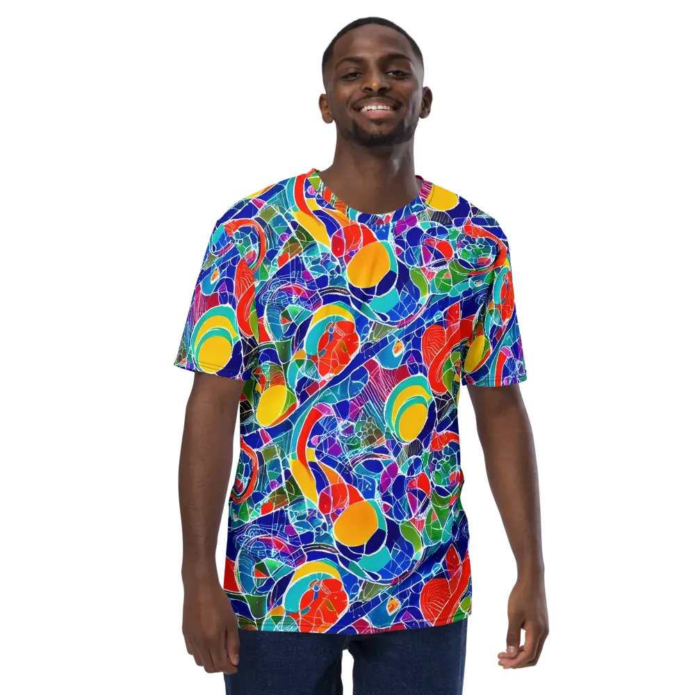 Vivid Fragment on Men's Crew Neck T-Shirt — Front
