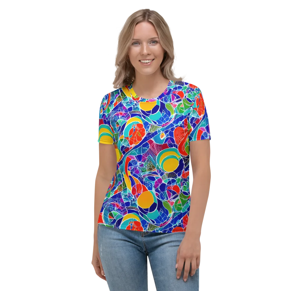 Vivid Fragment on Women's Crew Neck T-Shirt — Front