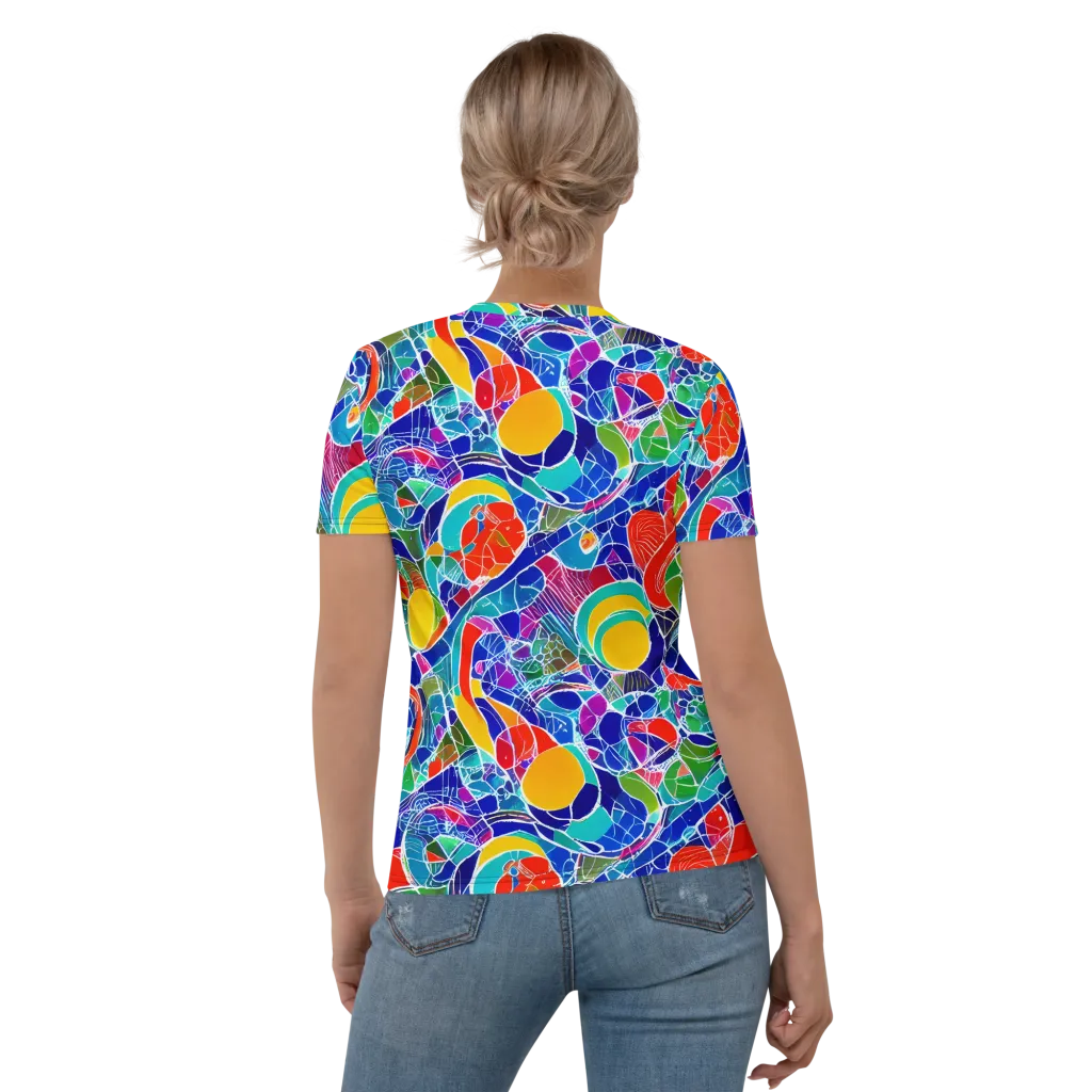 Vivid Fragment on Women's Crew Neck T-Shirt — Back