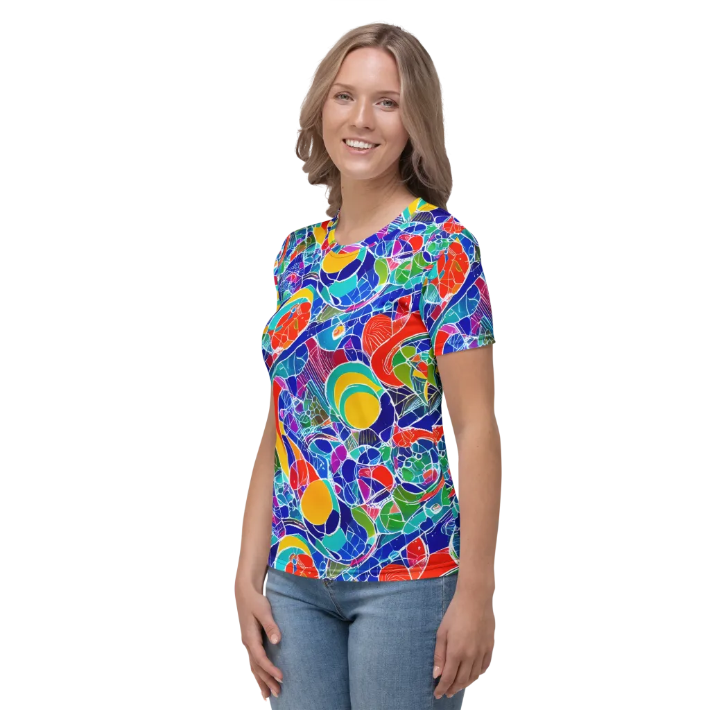 Vivid Fragment on Women's Crew Neck T-Shirt — Left