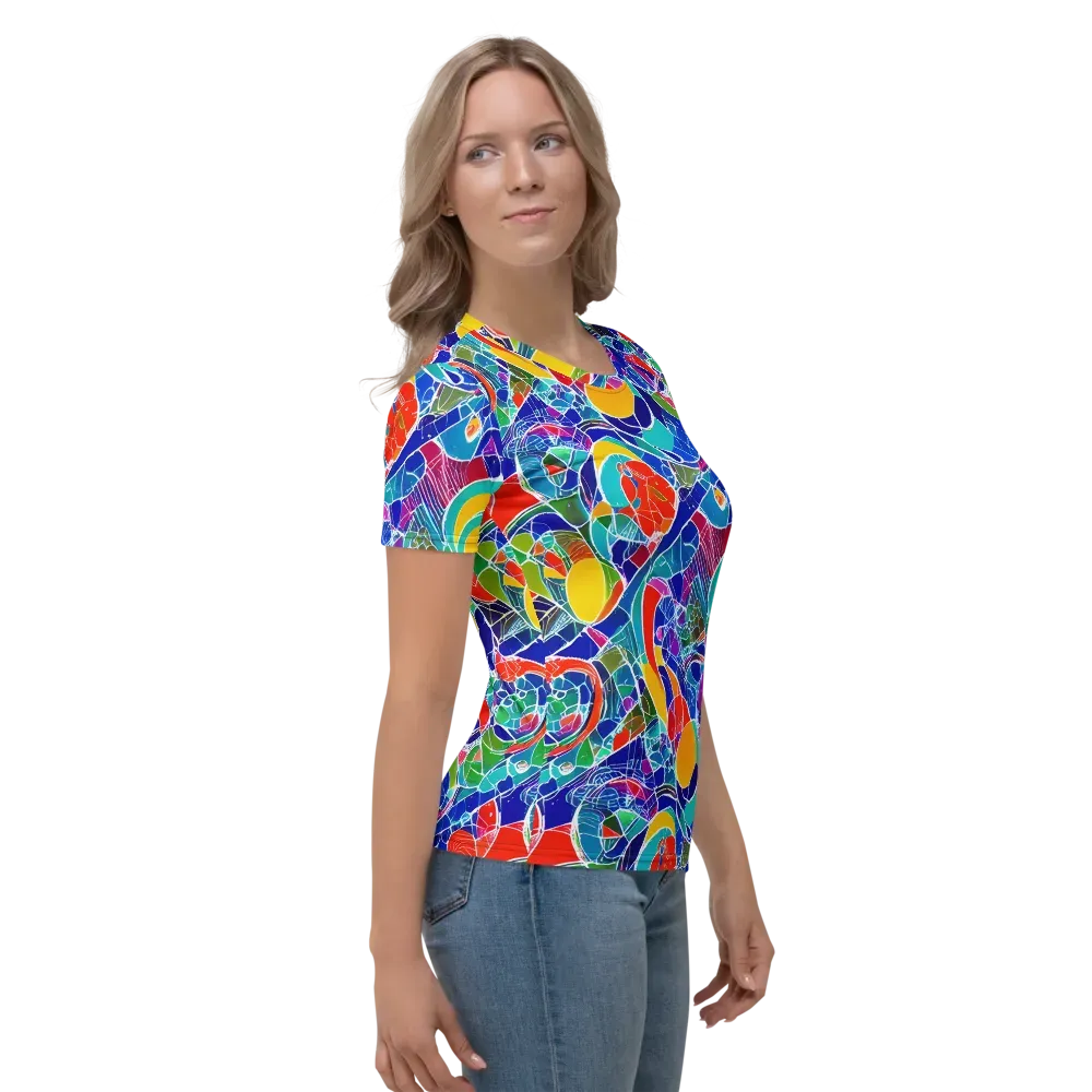 Vivid Fragment on Women's Crew Neck T-Shirt — Right