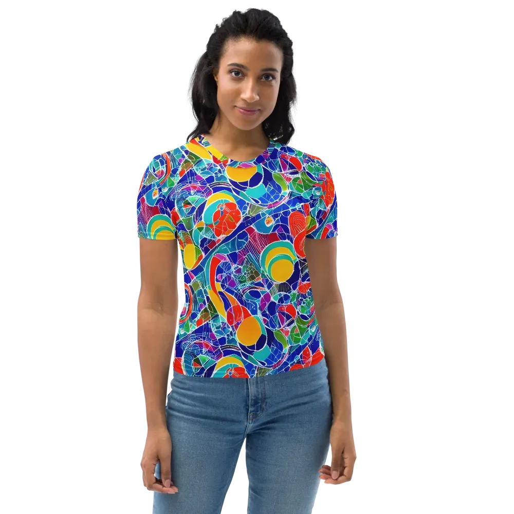 Vivid Fragment on Women's Crew Neck T-Shirt — Front