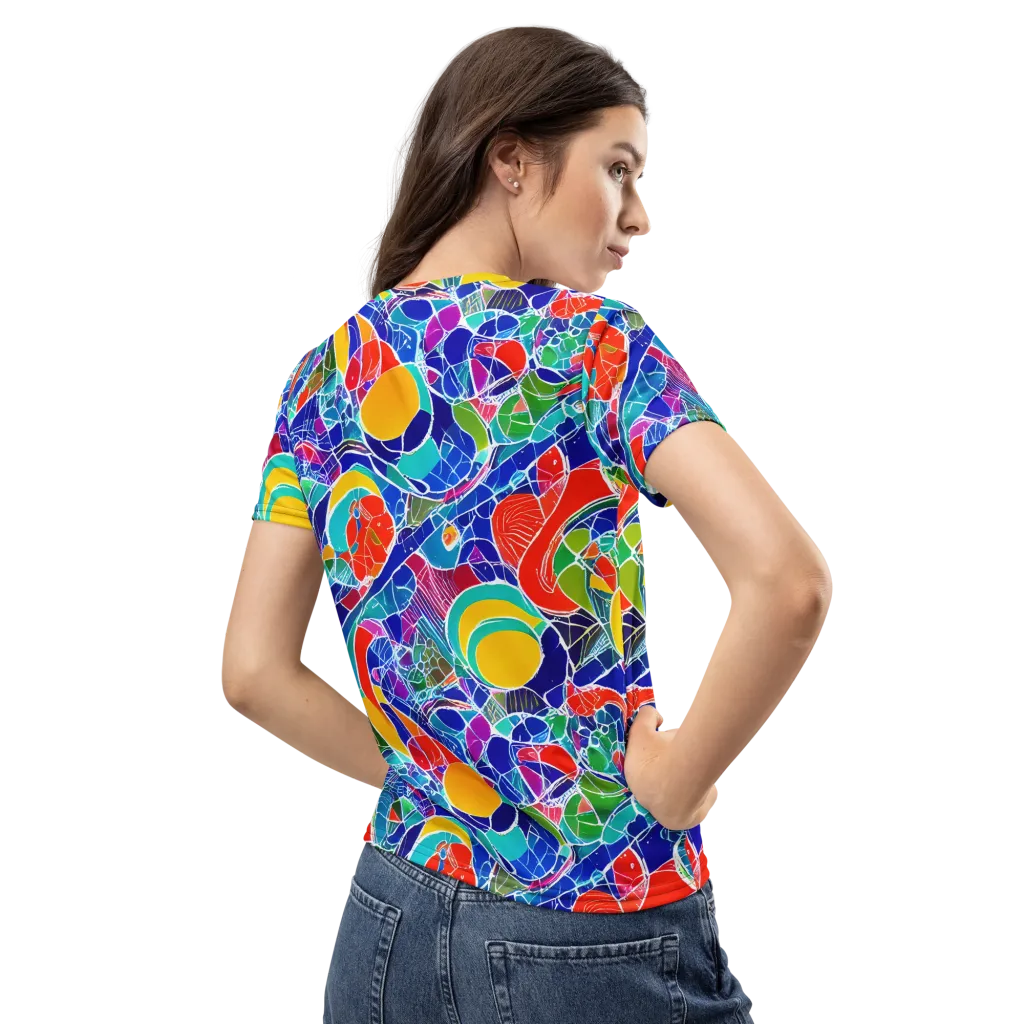 Vivid Fragment on Women's Crew Neck T-Shirt — Back