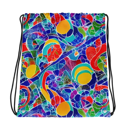 Vivid Fragment on a Drawstring Bag