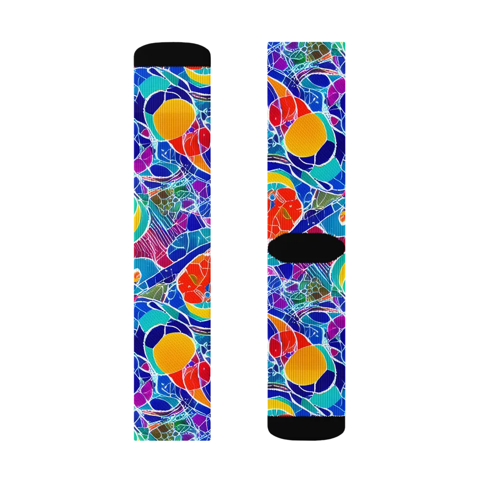 Vivid Fragment on Socks — Left Sock